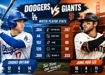 Dodgers vs. San Francisco Giants match player stats