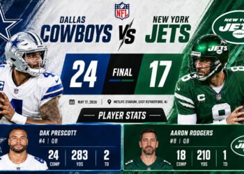 Dallas Cowboys vs New York Jets Match Player Stats