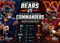 chicago bears vs washington commanders match player stats